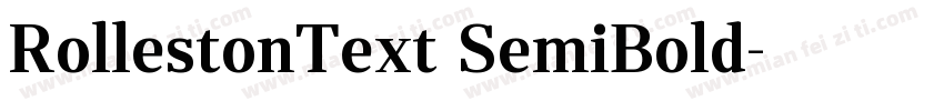 RollestonText SemiBold字体转换